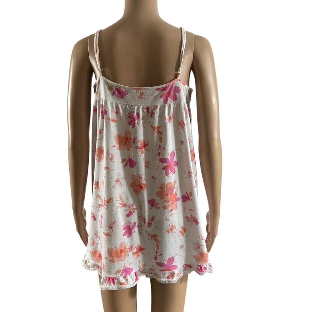 Vintage Victoria’s Secret Floral Babydoll Nightgown size Large  Lace Ribbon Trim - Picture 5 of 7